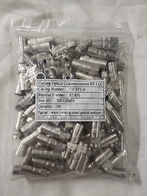 Corning Gilbert Optical Comm. GF-efc-6 Plenum Compression Connector Bag Of 100 • $9