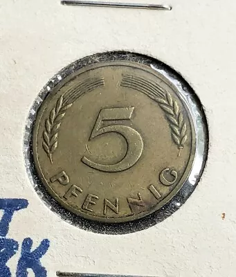 1950 Germany NO MINT MARK 5 Pfennig Deutchland Error? Coin • $9.99