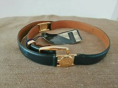 £95.99 • Buy  New Burberry Of London Leather Belt Ladies Size S Blue With Tag Vintage Genuine