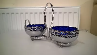 Vintage Celtic Quality Plate Set Of Creamer & Sugar Bowl With Spoon On Stand • £19.99