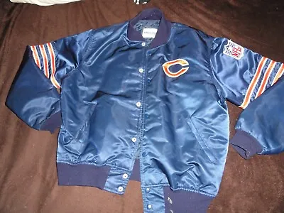 Vintage Retro Pro Line Starter Chicago Bears Football Adult Jacket Large L Blue  • $99.99