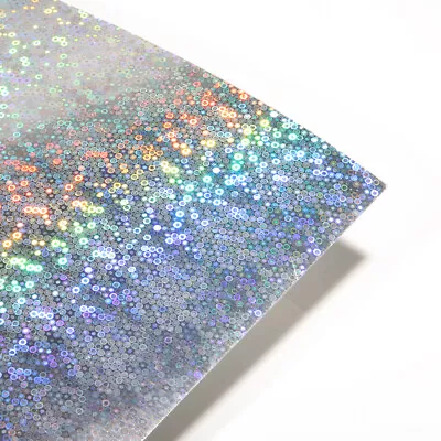 10 Sheets - Silver Bubbles Holographic A4 Crafting Card • £5.50