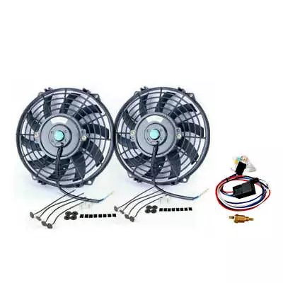 2PCS 9  12V Radiator Pull/Push Curved Blade Electirc Thermo Fan Mounting Relay. • $98.88