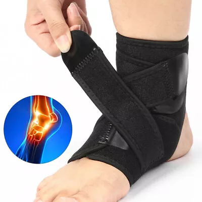 Protector Ankle Support Brace Compression Adjustable Heel Stabilizer Foot Strap • $6.99