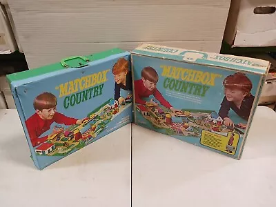 Sears 1972 Matchbox Country Playset Vinyl Plastic Carry Case W/box • $57.99