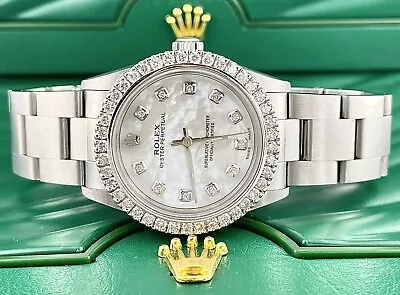 $5799 • Buy Rolex Midsize Oyster Perpetual 31mm 2ct Diamonds MOP Dial Steel Watch