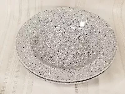 2 Mikasa Ultrastone Grey Large Rim Soup Bowl Bowls 9.25 Inch • $21.90