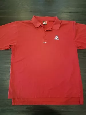 Vintage 90's Nike University Of Arizona Red Polo Shirt Sz Large.  • $24.99