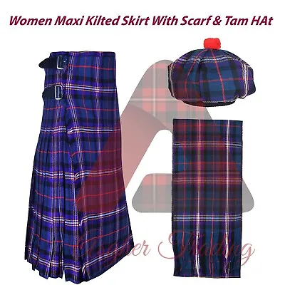 Tartan Hostess Skirt - Maxi Kilted Girl Skirt  - Women's Tartan Kilt Custom Made • £48.72