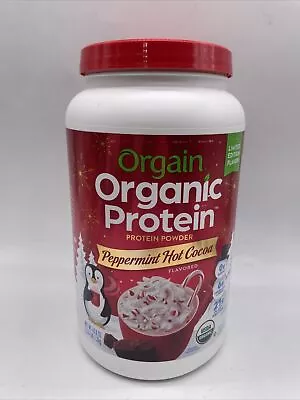 Orgain Organic Protein Powder 21g 27 Servings Peppermint Hot Cocoa 2.74 Lbs • $38.25