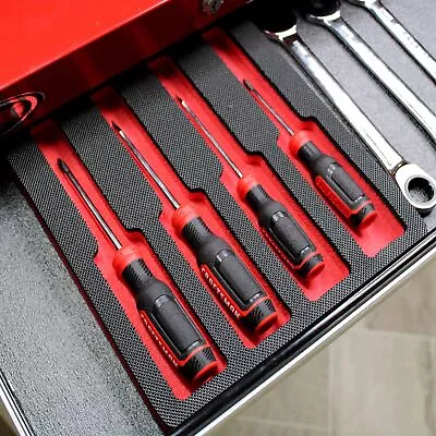 Tool Drawer Organizer Screwdriver Holder Insert Red Black Foam Tray • $26.12