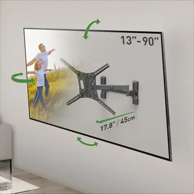 Barkan 13-90 Inch Dual Arm Full Motion TV Wall Mount Lifetime Warranty • $72.90