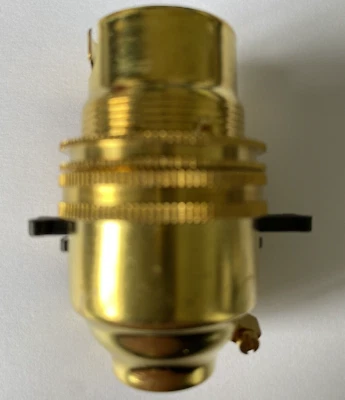 £6.25 • Buy Switched Brass Lamp Holder Bayonet Cap (BC) Fitting Bulb Holder 1/2  Screw