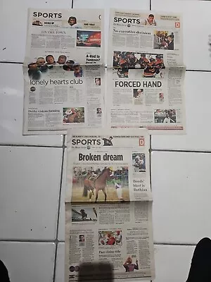 Miami Newspaper Lot Of 3 Miami Herald 2004 - 2007 Dwyane Wade Ricky Barbaro • $10