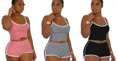 £4.29 • Buy Ladies Sleeveless Strappy Cami Bra Boobtube Halter Neck Contrast Trim Piping UK