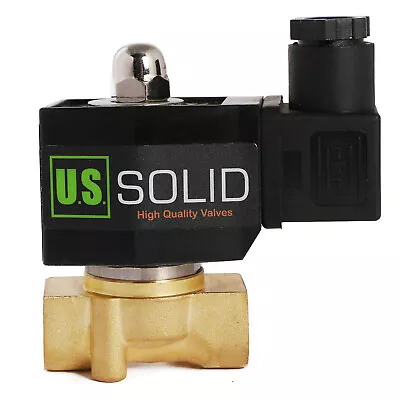 U.S. SOLID 3/8  NPT Electric Solenoid Valve 12V DC Normally Closed Brass • $25.39