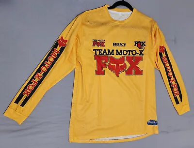 New Reproduction Vintage Team MOTO-X FOX Jersey Mens L MX Motocross Twinshock • $59.95