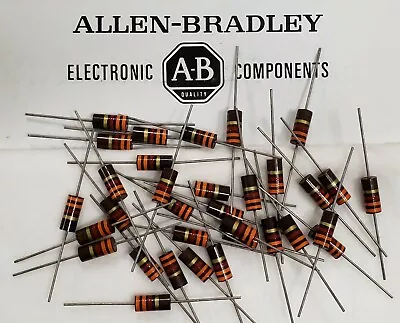 Allen Bradley & Ohmite - Carbon Composite RESISTORS - 1 Watt & 2 Watt - NOB • $0.99