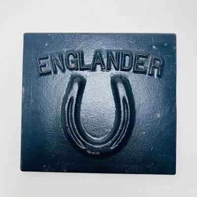 Vintage Englander Stove Cast Iron  Horseshoe Embossed Door Panel Cover Plate • $19.99