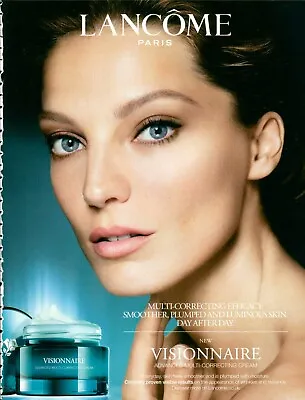 LANCOME Cosmetics Magazine Print Ad Daria Werbowy VISIONNAIRE 2pg VTG 2013 • £12.34