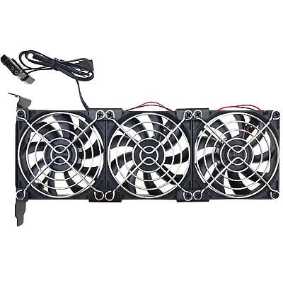 PCI Slot Cooler Triple 80mm Fan Video Card Cooling 2300rpm Full Height 3pin 4pin • $23.08