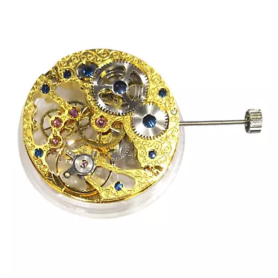 7 Jewels Golden Hollow 6497 Hand Winding Movement Watch Replacement Accessories • $82.83