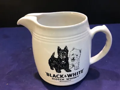 Vtg Buchanan's Black & White Scotch Whiskey Jug/Water Pitcher Advertising RARE • $45