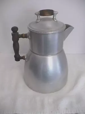 Vintage Wearever Aluminum Coffee Pot  W/wooden Handle 1902 • $14.95