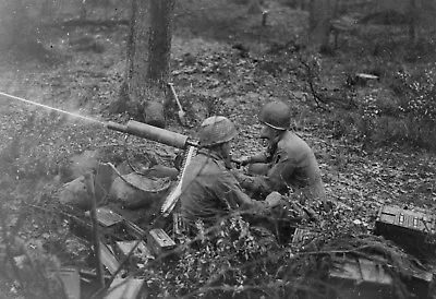 $5.99 • Buy WW2  Photo WWII US Army 1917 Browning Hurtgen Forest  World War Two / 1640