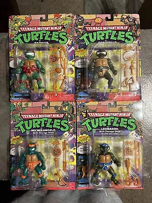 Tmnt Classic Michelangelo Donatello Raphael Leonardo With Storage Shell Set • $45