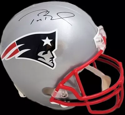 Tom Brady Autographed Patriots Silver Full Size Helmet Tristar Holo #7714688 • $605