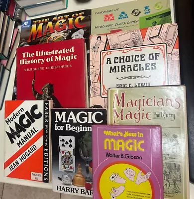 Lot Of 8 Vintage Magic Trick Books History Illusions ART OF MAGIC Magicians • $39.95