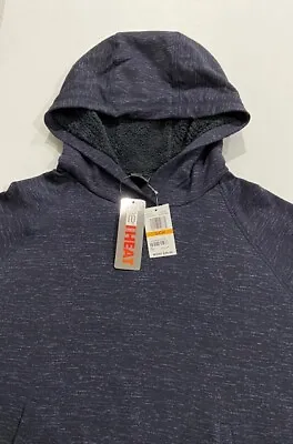 Men's Small Fur Lined Hoodie 32 Degrees Heat Long Sleeve Navy Color NEW MSRP $48 • $16.75