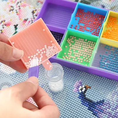 Diamond Painting Tray Plate Accessories Nail Beading Plates Point Drill Storage • £5.96