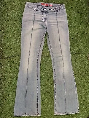 Vintage MISS SIXTY Jeans KYLIE Style Flares Low Rise Size 27 Y2K 00's *RARE* • £38