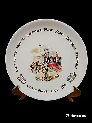 Vtg Lake Shore Pioneer Chapter NY Central Veterans Railroad Carriage Plate 1967 • £7.72