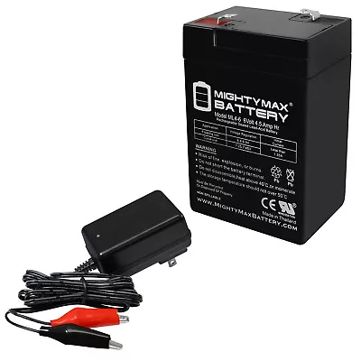 Mighty Max 6V 4.5AH Battery Replaces Game Feeder Deer Lighting + 6V Charger • $24.99