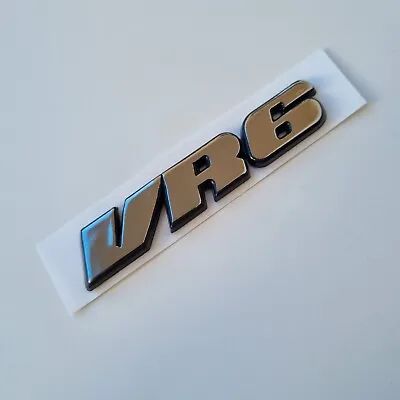 ✅ Original VR6 Rear Badge Chrome Finish VW Golf/Corrado/Passat FREE SHIPPING ✅ • $69