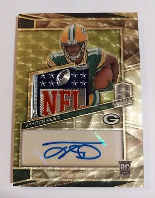 2023 Panini Spectra JAYDEN REED RPA NFL Shield 1/1 One Of One Rookie Auto • $1200
