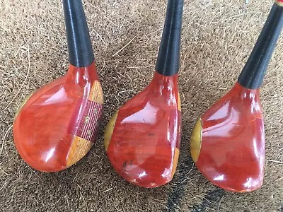 Vintage Ben Hogan Apex Persimmon Wood Set 345  Nice Unrestored Condition RH • $74.86