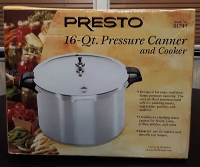 New Presto Stovetop 16Qt Pressure Canner And Cooker Durable Aluminum Model 01745 • $79.95