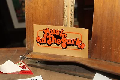 Vintage Sticker Decal Window Music In The Parks • $5