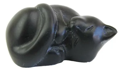 Quintessence Miniature Stone/resin Cat Figurines  Jasper  - Black • $11.90