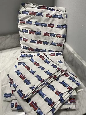 Pottery Barn Kids Train Locomotive Sheet Set Full EUC/VGUC • $59