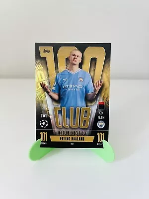 2023-24 TOPPS Match Attax Erling Haaland 100 Club Man City Card #490 Nr Mint • £0.99