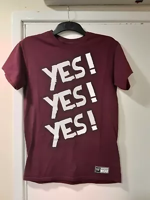 Daniel Bryan  Yes Chant  T-Shirt WWE/WWF Yes! Yes! Yes Size Small Authentic Wear • £14.90