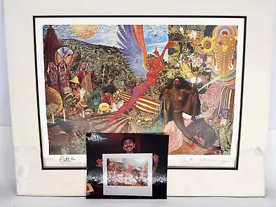 CARLOS SANTANA HAND-SIGNED  ABRAXAS  LITHOGRAPH With Photo SIGNED MATI KLARWEIN • $500