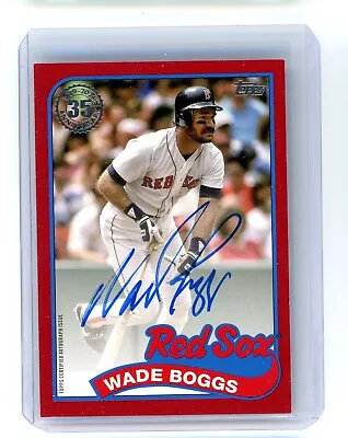 WADE BOGGS 2024 Topps 1989 35th Anniversary RED PARALLEL Auto SP 1/25 Red Sox • $18.50