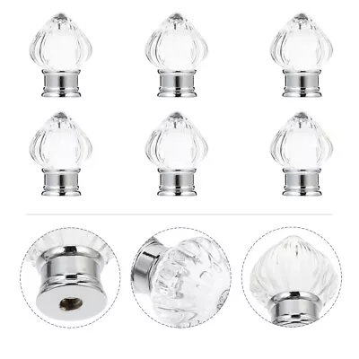  6 Pcs Acrylic Handle Doorknobs For Interior Furniture Replacement • £9.85