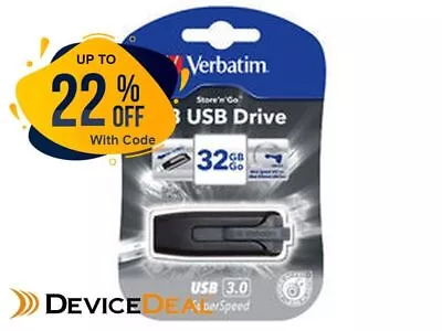 Verbatim 32GB V3 USB3.0 Grey Store'n'Go V3; Retractable • $21.10